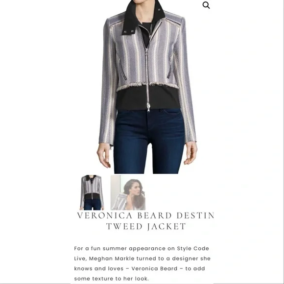 Veronica Beard Destin Jacket Size 0 As Seen On Meghan Markle - Picture 2 of 16